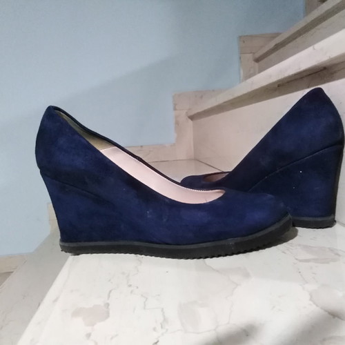Classico platform shoe like new, blue size 38