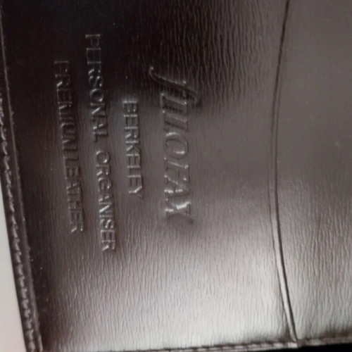 Filofax leather planner like new, dark brown with minor stains