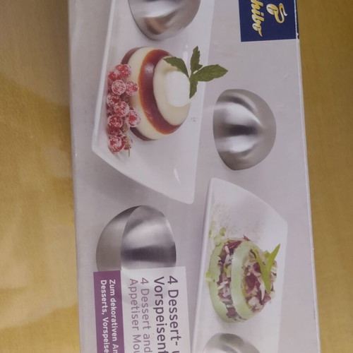 Dessert serving moulds set of 4, 8cm diameter