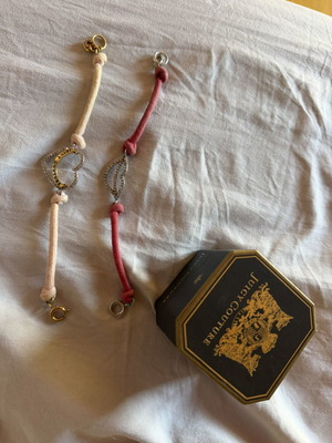 Juicy Couture bracelets, set of 2, red and pink