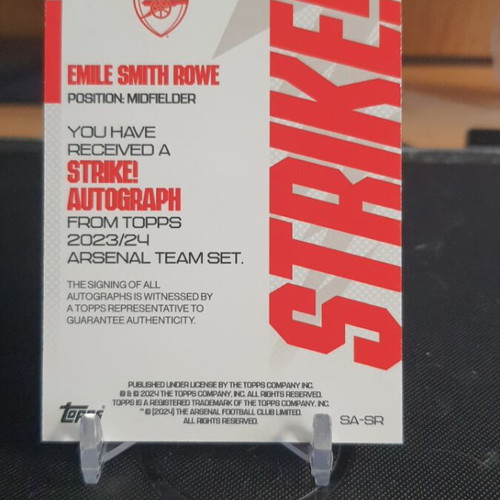 Topps Arsenal Team Set 2023-24 Emile Smith Rowe Auto like new