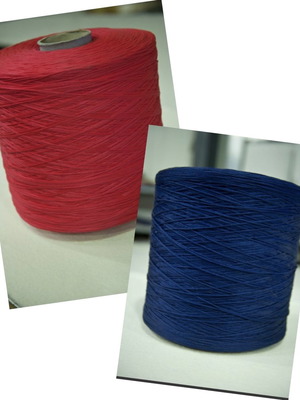 Rolled sewing threads new, 50 pieces, blue and red, 5 kg each