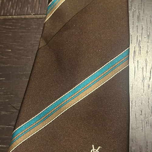 Yves Saint Laurent ties used, set of 2 striped multicolor
