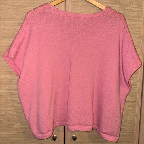 Pink oversized cardigan like new, size XXL