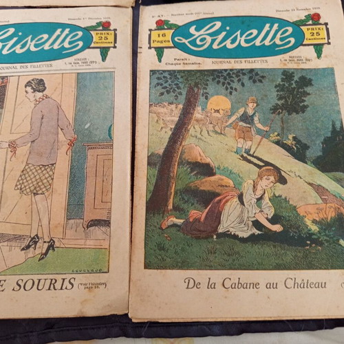 Lisette French magazines used, set of 6 from 1929