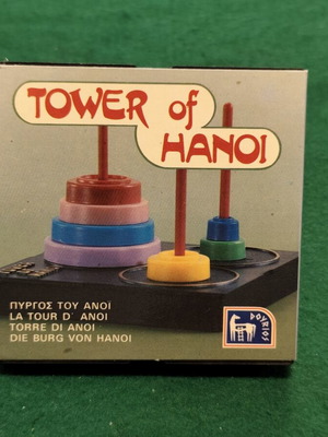 1984 Tower of Hanoi vintage board game by Dourios