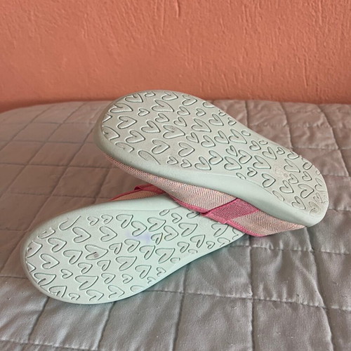 Peppa Pig children's fabric ballerina shoes used, size 27, pink