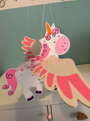 Ξύλινο διακοσμητικό μονόκερος σαν καινούργιο