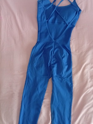 Full-body sports jumpsuit blue, new, size S-M
