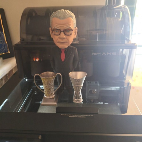 Dusan Ivkovic 3D printed figure with Euroleague trophy