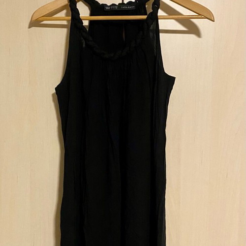Zara black maxi cotton dress like new, ancient Greek style