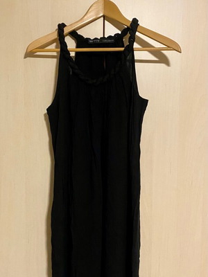 Zara black maxi cotton dress like new, ancient Greek style
