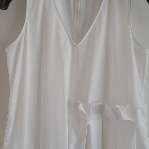 Summer dress Max&Co white poplin with matching belt like new