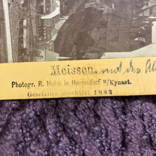 German albumen photograph 1883 used, Meissen Saxony