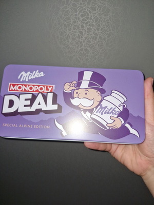 Milka x Monopoly Deal cards new with metal box