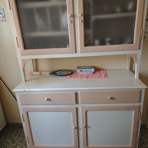 Kitchen buffet with plate holder, vintage furniture