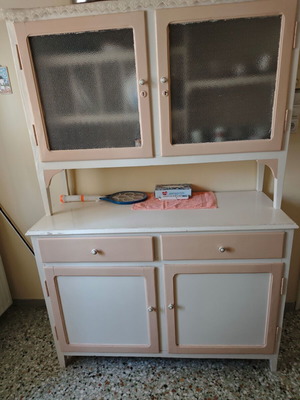 Kitchen buffet with plate holder, vintage furniture