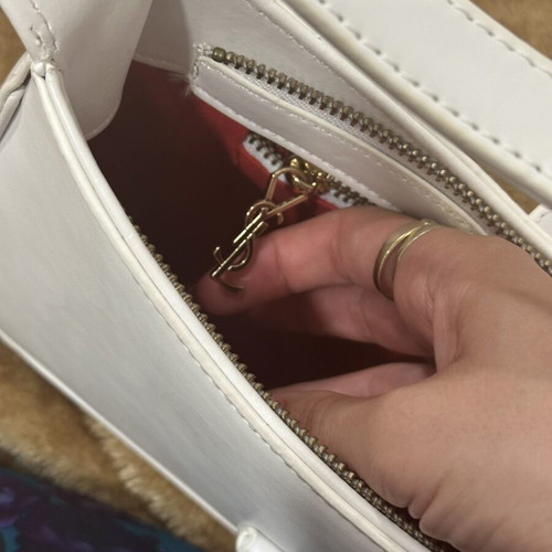 White handbag used, purchased from Turkey