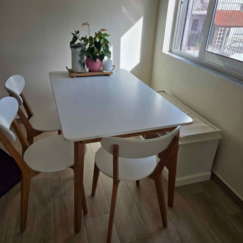 Jysk dining set with 4 chairs and bench used