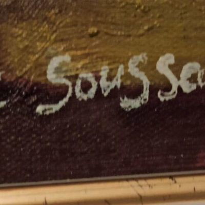 Gilbert Soussan (Bedouin) canvas painting like new with frame