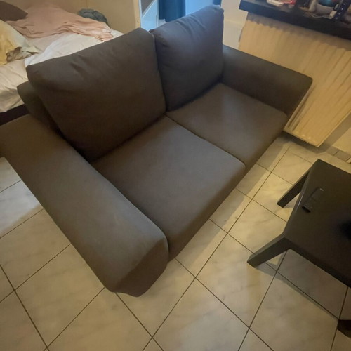 Gray two-seater sofa like new, 170x95 cm