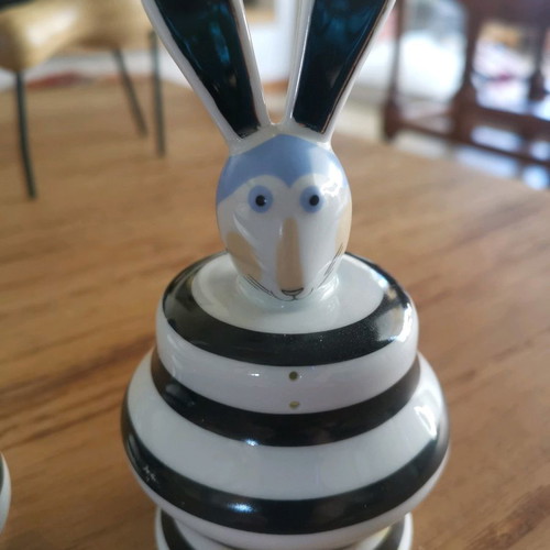 Villeroy Boch salt and pepper set used, Easter with bunny design