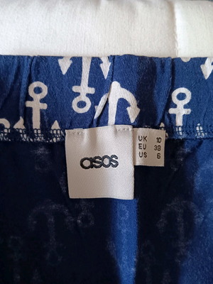 ASOS strapless beach romper like new, blue with white anchors