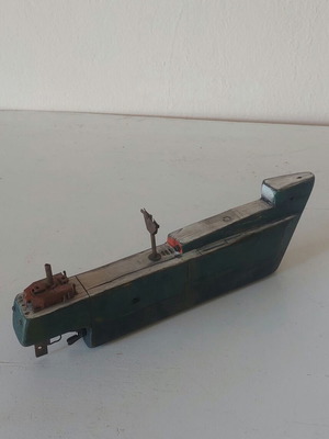 Decorative wooden ship new, made from old wood and metal parts