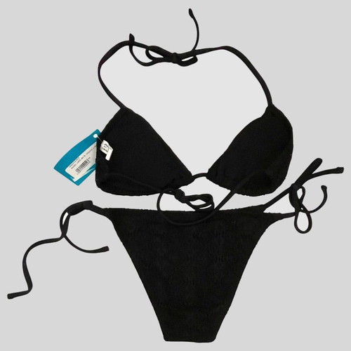 Angel Mare knitted black bikini set new, size Small 70B