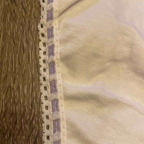 Brazilian style underwear new, one size, cotton, white and purple