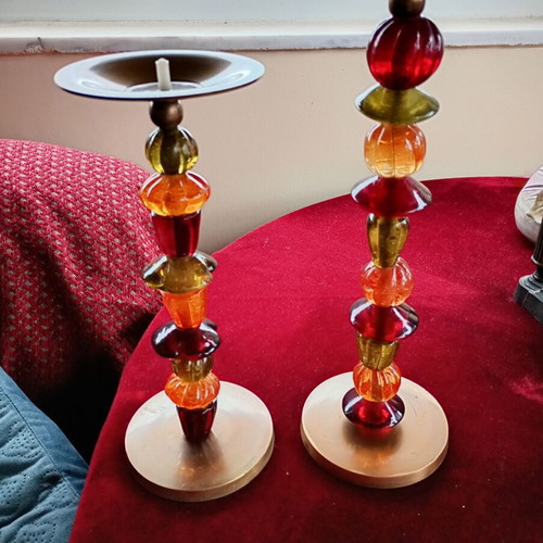 Brass candlesticks like new, set of 2 pieces