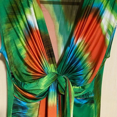 Mademoiselle midi dress new, colorful with soft elastic fabric