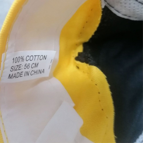 Kids Pirate Smiley Hat new, yellow and black, size 56