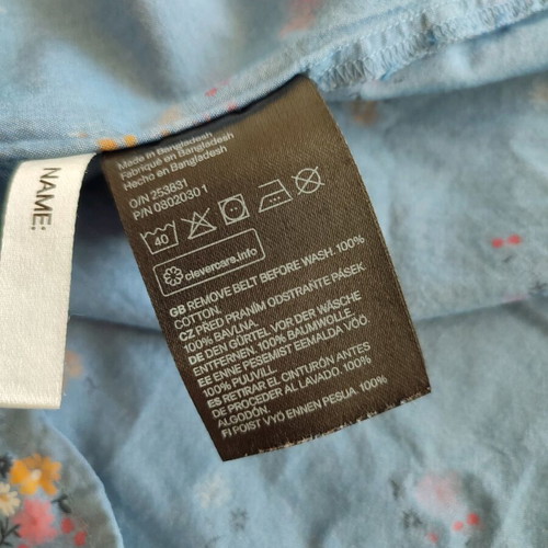 H&M cotton shirt dress for girl 4-5 years like new