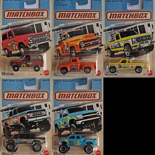 Matchbox Trucks Set 2026, 5 models 1/64 scale