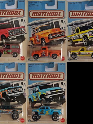 Matchbox Trucks Set 2026, 5 models 1/64 scale