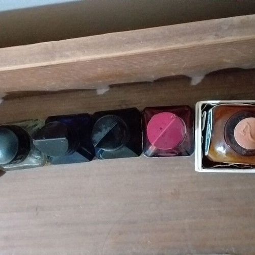 Pelikan collectible ink bottles used, set