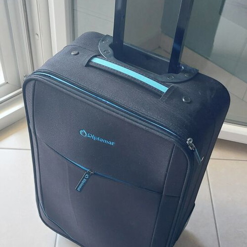 Diplomat Cabin Suitcase used, black, 55x33x20 cm, 2 large wheels