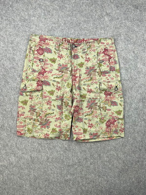 Ganesh Men's Cargo Shorts W33 Linen Floral Y2K Boho Vintage used