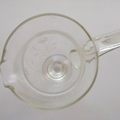 Cut glass pitcher used with minor wear