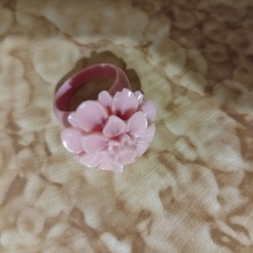 Bone ring new, pink