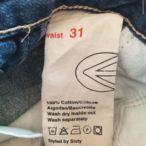 Energie men's jeans size 31 used with rips, straight fit, blue
