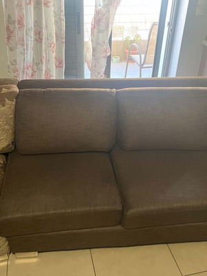 Corner sofa large, like new, brown beige