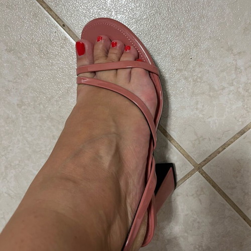 Zara pink sandals new with medium heel