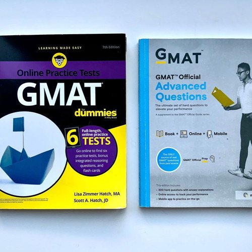 2 Volumes GMAT For Dummies Online Practice Tests and GMAT Official Advanced Questions new