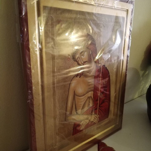 Wooden handmade icon O Nymphios 30x40, new