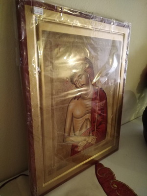 Wooden handmade icon O Nymphios 30x40, new