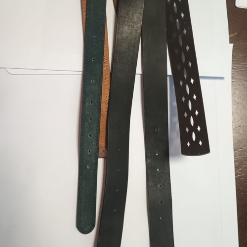 Belts used, pack of 6, black and brown, adjustable