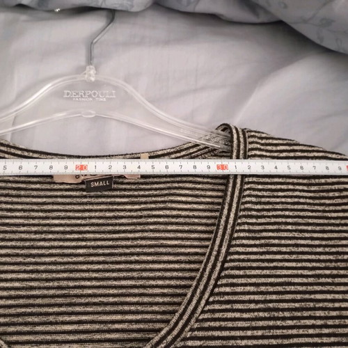 Attrattivo long-sleeve blouse like new, black and gray, size S
