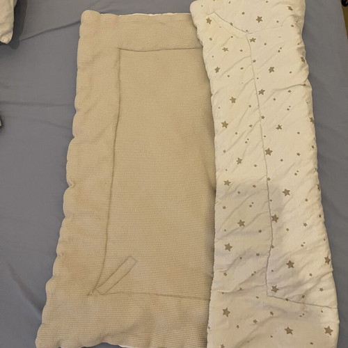 Baby blanket square that converts to sleeping bag with scratch, used, set of 2